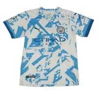 Bílo-modrý vzorovaný fotbalový dres Puma