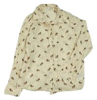 Béžová košile se soby H&M