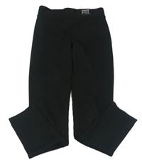 Černé žebrované legíny s nápisem H&M