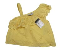 Nové - žlutá halenka s dirkovaným vzorem Primark