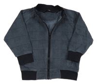 Tmavomodrá kostkovaná propínací mikina Next 