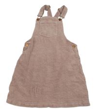 Světlerůžové manšestrové laclové šaty Next