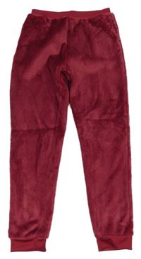 Vínové plyšové pyžamové kalhoty Cool Young 