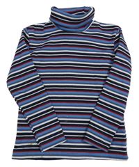 Barevné pruhované triko s rolákem 