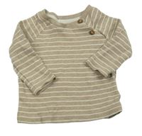 Béžovo-bílé pruhované triko F&F