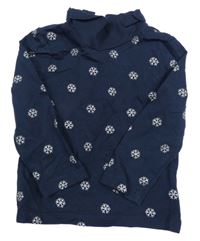 Tmavomodré triko s vločkami a rolákem C&A