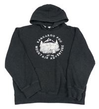 Tmavošedá mikina s autobusem a kapucí Kangaroo