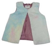 Barevná kožešinová podšitá vesta S. Oliver