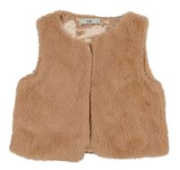 Starorůžová kožešinová podšitá vesta C&A