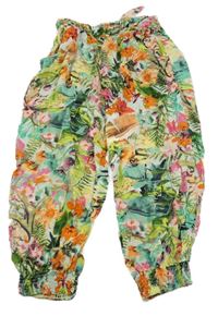Barevné květované harémové capri kalhoty Orchestra 