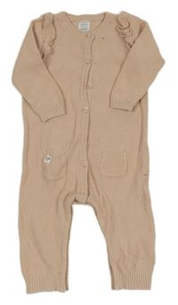 Starorůžový vzorovaný úpletový overal s volánky John Lewis