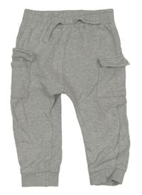 Šedé melírované cargo tepláky Nutmeg