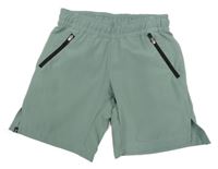Světlezelené šusťákové outdoorové kraťasy 