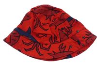 Červený riflový klobouk s mořskými živočichy Next
