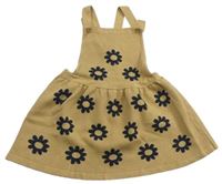 Béžová úpletová laclová sukně s kytičkami F&F