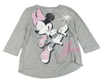 Šedé melírované triko s Minnie H&M