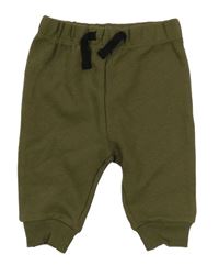 Khaki žebrované tepláky mini threads