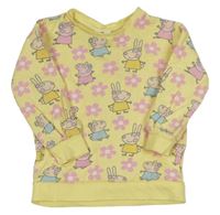 Žlutá mikina s Peppa Pig a květy zn. George