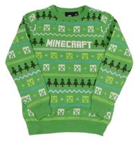 Zelený svetr s Minecraft PRIMARK