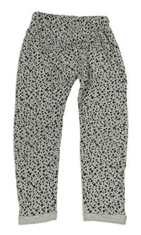 Šedo-černé melírované skvrnité turecké tepláky Next