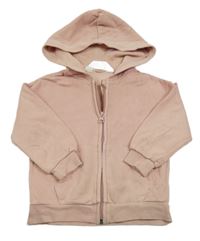 Pudrová propínací mikina s kapucí H&M