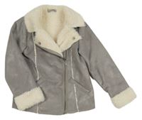 Šedý semišový zateplený křivák Next