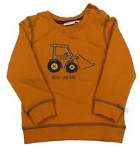 Medová teplá mikina s bagrem Liegelind