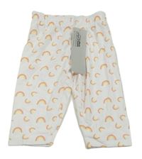 Nové - smetanové legíny s duhami Bubble Gum