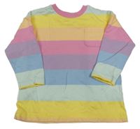 Barevná pruhovaná teplá mikina s kapsou Next