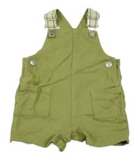 Khaki chino riflové laclové kraťasy PRIMARK