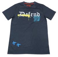 Tmavomodré tričko s logem DFND