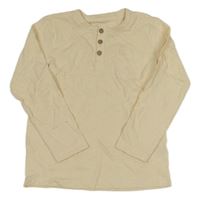 Smetanové melírované triko s kapsou St. Bernard