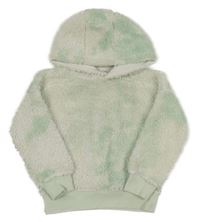 Mátovo-bílá huňatá oversize mikina s kapucí George