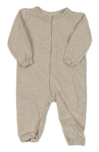 Světlebéžový melírovaný puntíkatý overal 