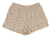 Světlepudrové pyžamové kraťasy s hvězdičkami C&A