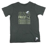 Nové - tmavošedé tričko s nápisy St. Bernard