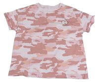 Růžové army tričko s číslem M&S