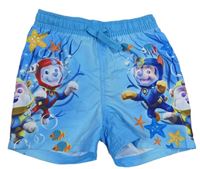 Azurové plážové kraťasy s Paw Patrol zn. KappAhl