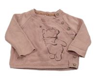 Starorůžový propínací svetr s Púem George