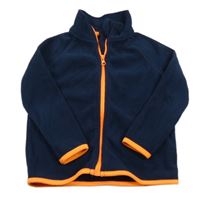 Tmavomodrá fleecová propínací mikina Kiki&Koko