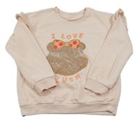 Světlerůžová mikina s Blush a volánky George