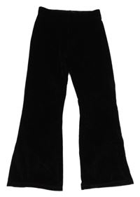 Černé třpytivé sametové kalhoty F&F