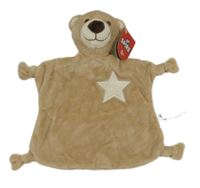 Nové - Hnědý plyšový usínáček s medvědem a hvězdou