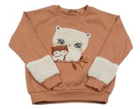 Hnědá mikina se sovou C&A