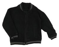 Černá prošívaná propínací mikina George