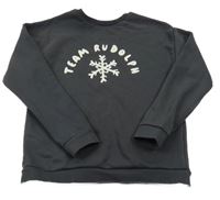 Antracitová mikina s vločkou a nápisem George