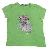 Zelené tričko se psem Impidimpi