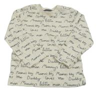 Světlebéžové melírované triko s nápisy Nutmeg