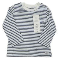 Nové - Bílo-modro-černé pruhované triko F&F