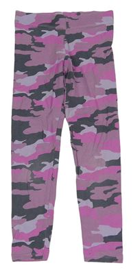 Starorůžovo-lila-antracitové army legíny M&S